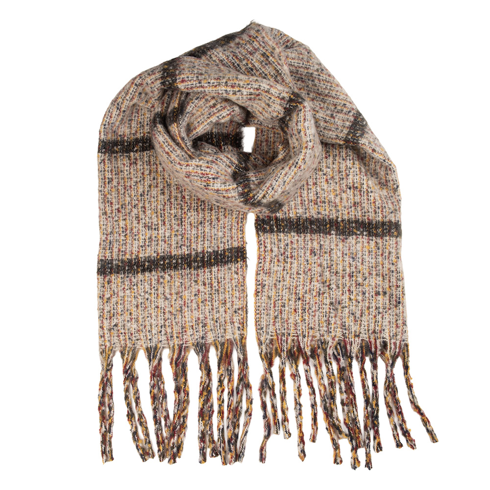 [JZSC0839BE] Foulard Femme Beige 50x210 cm