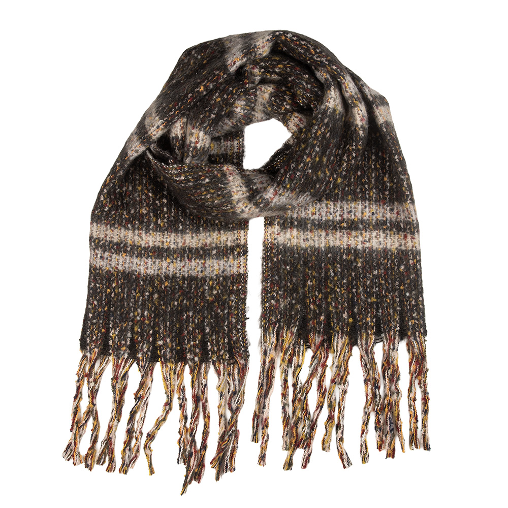 [JZSC0839G] Scarf Women Grey 50x210 cm