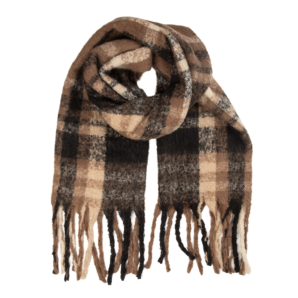 [JZSC0845] Scarf Women Brown 50x210 cm