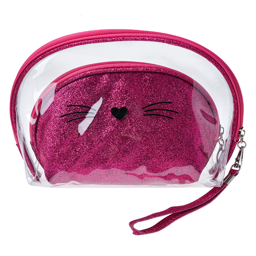 [JZSET0002F] Busta toilette per donne Rosa (set 2) 24x15 / 19x12 cm