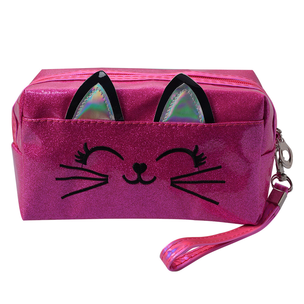 [JZTB0024F] Kulturtasche Damen Rosa 18x10 cm