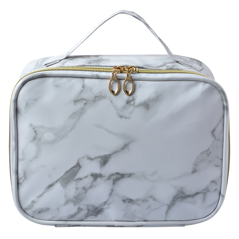 [JZTB0057] Trousse de toilette pour femmes Blanc, Gris 21x8x13 cm