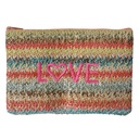 Trousse de toilette pour femmes Vert Beige 20x1x13 cm