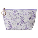 Trousse de toilette pour femmes Blanc Violet 21x5x13 cm