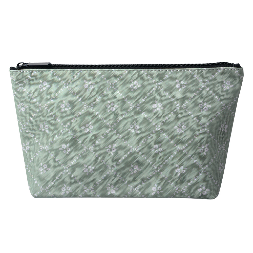 [JZTT0005-01] Kulturtasche Damen Grün, Weiß 26x6x16 cm