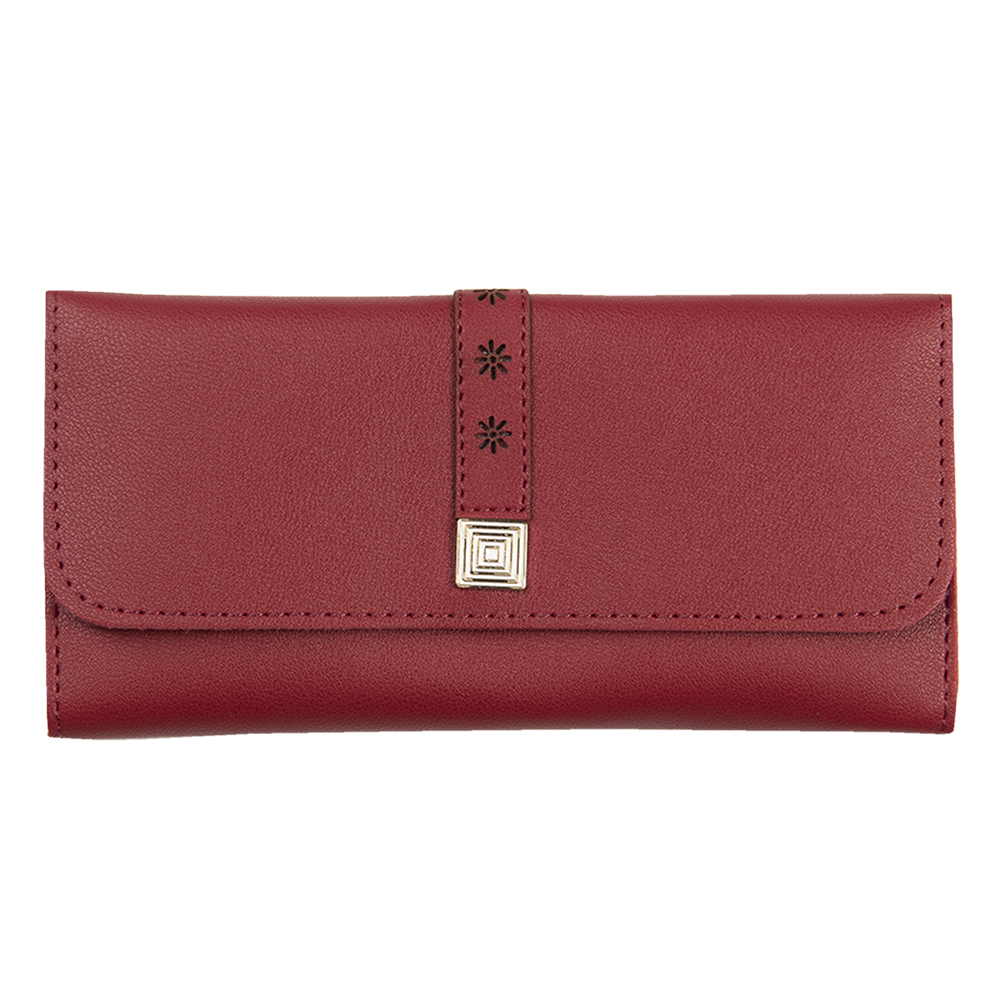 [JZWA0115R] Portefeuille Rouge 19x9 cm
