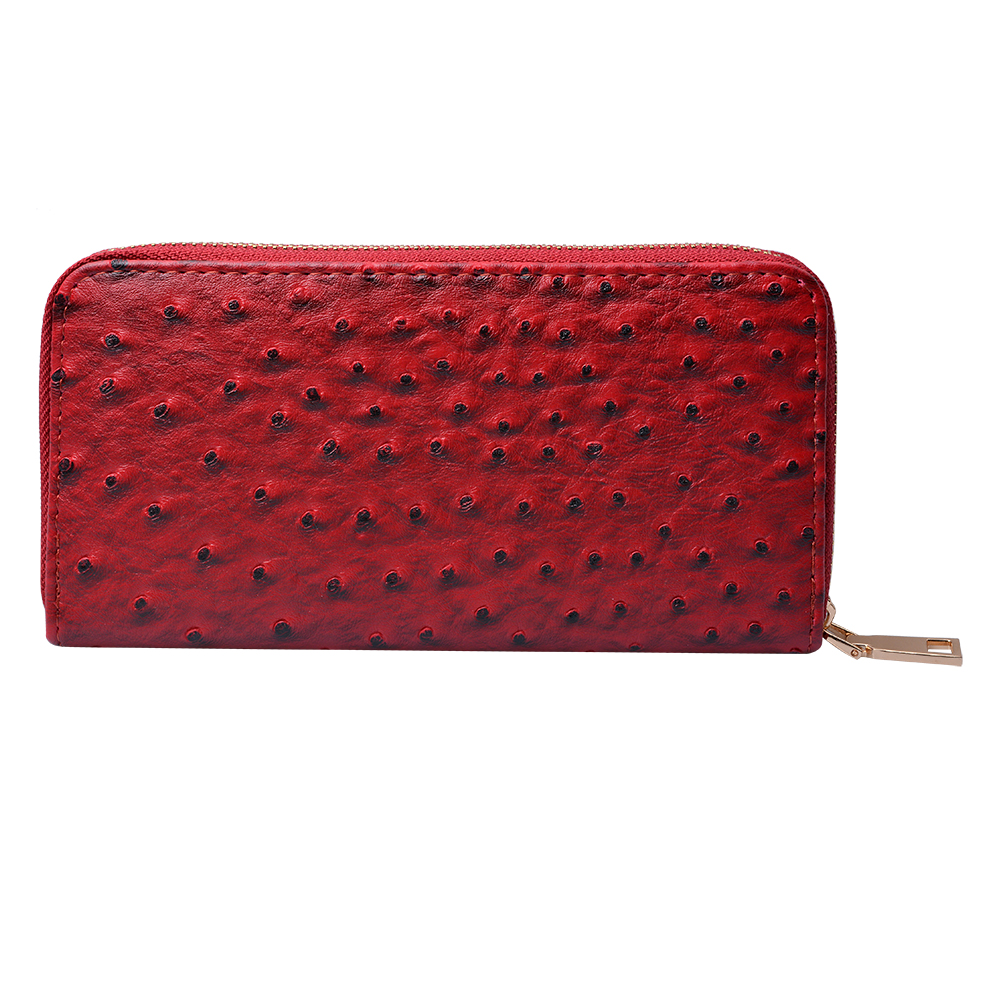 [JZWA0127R] Wallet Red 19x9 cm