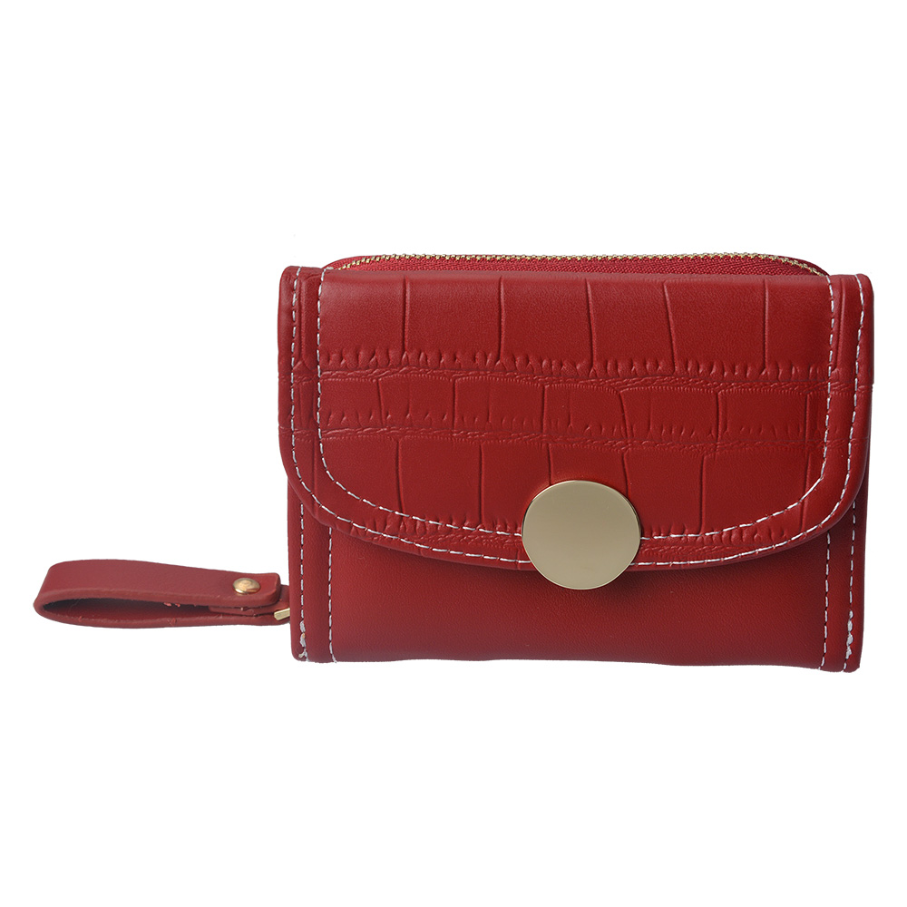 [JZWA0166R] Portemonnee 11x9 cm rood