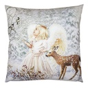 Cushion Cover White Grey 45x45 cm