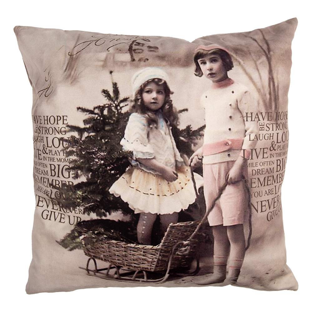 [KT021.372] Federe Cuscini Beige Marrone 45x45 cm