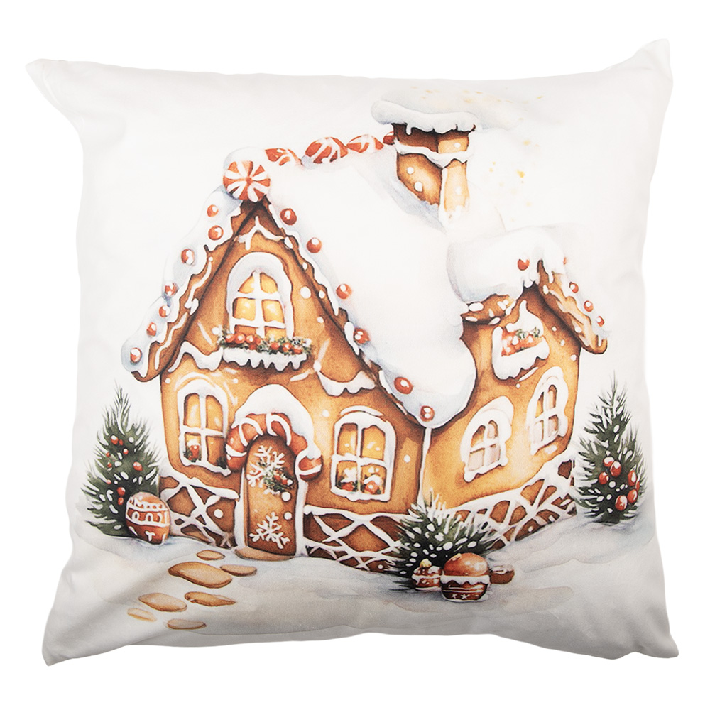 Federe Cuscini Bianco Marrone 45x45 cm
