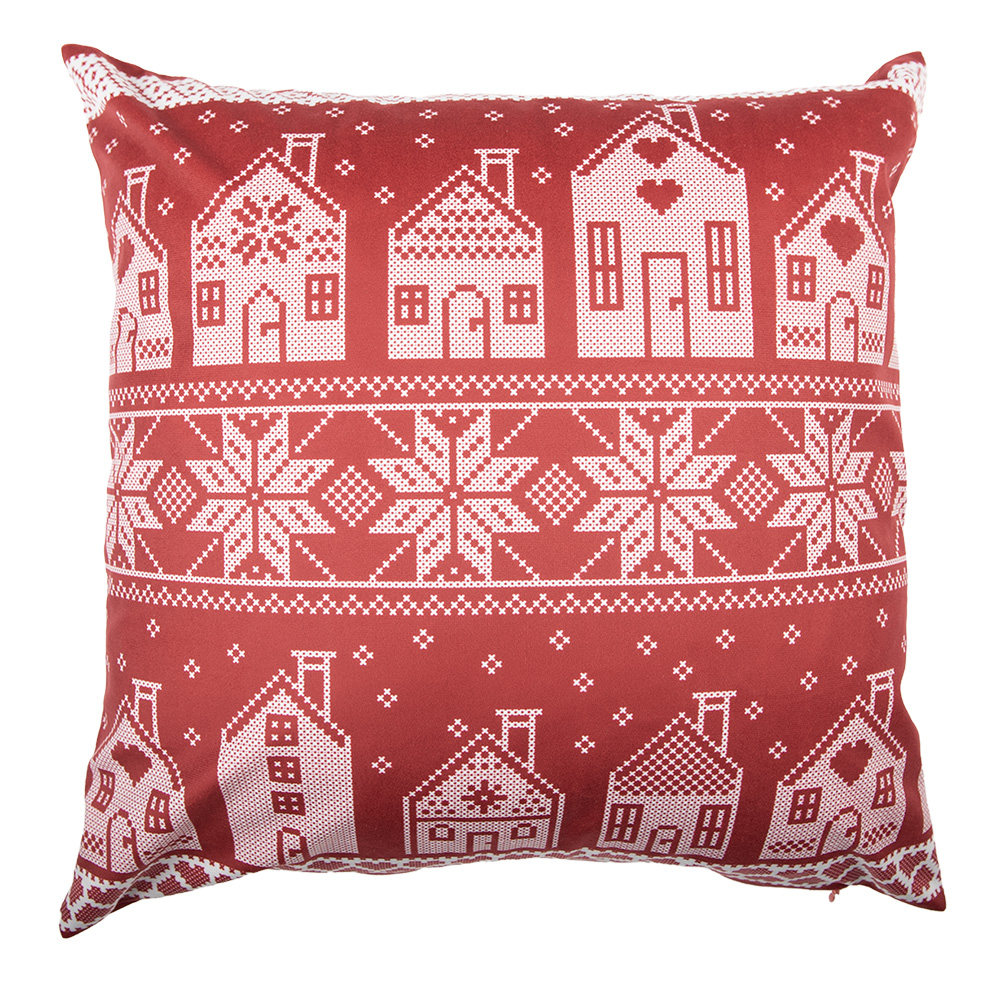 [KT021.433] Cushion Cover Red White 45x45 cm