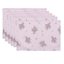 Sets de table (lot de 6) Violet, Blanc 48x33 cm