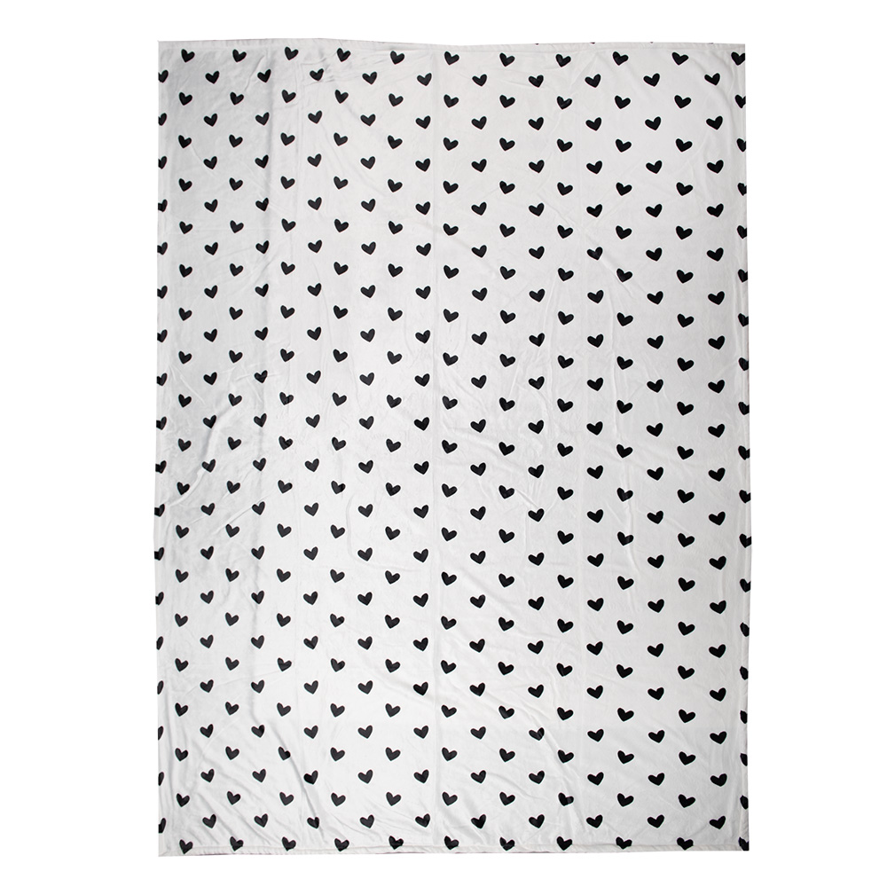 [LBS60] Plaid Pile Bianco Nero 130x170 cm