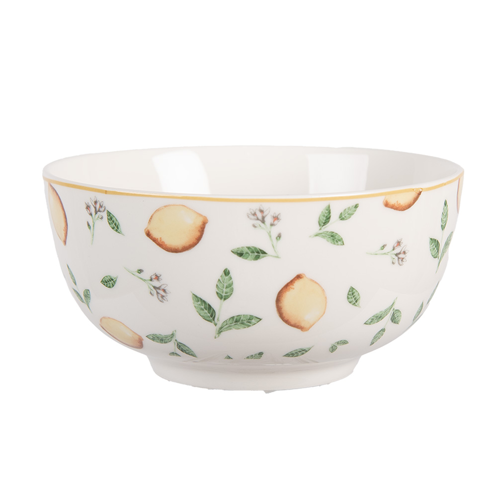 [LELBO] Bol de soupe Blanc Jaune Ø 14x7 cm / 500 ml