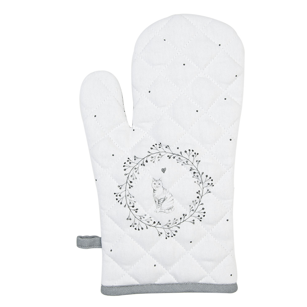[LGC44] Guanto Forno Bianco Grigio 18x30 cm