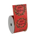 Schleife Rot Goldfarbig 6.3 cm x 5 m