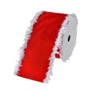 Schleife Rot Weiß 6.3 cm x 5 m