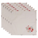 Serviettes de table en coton (set de 6) Crème 40x40 cm