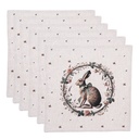 Servietten Baumwolle 6er Set Beige Braun 40x40 cm