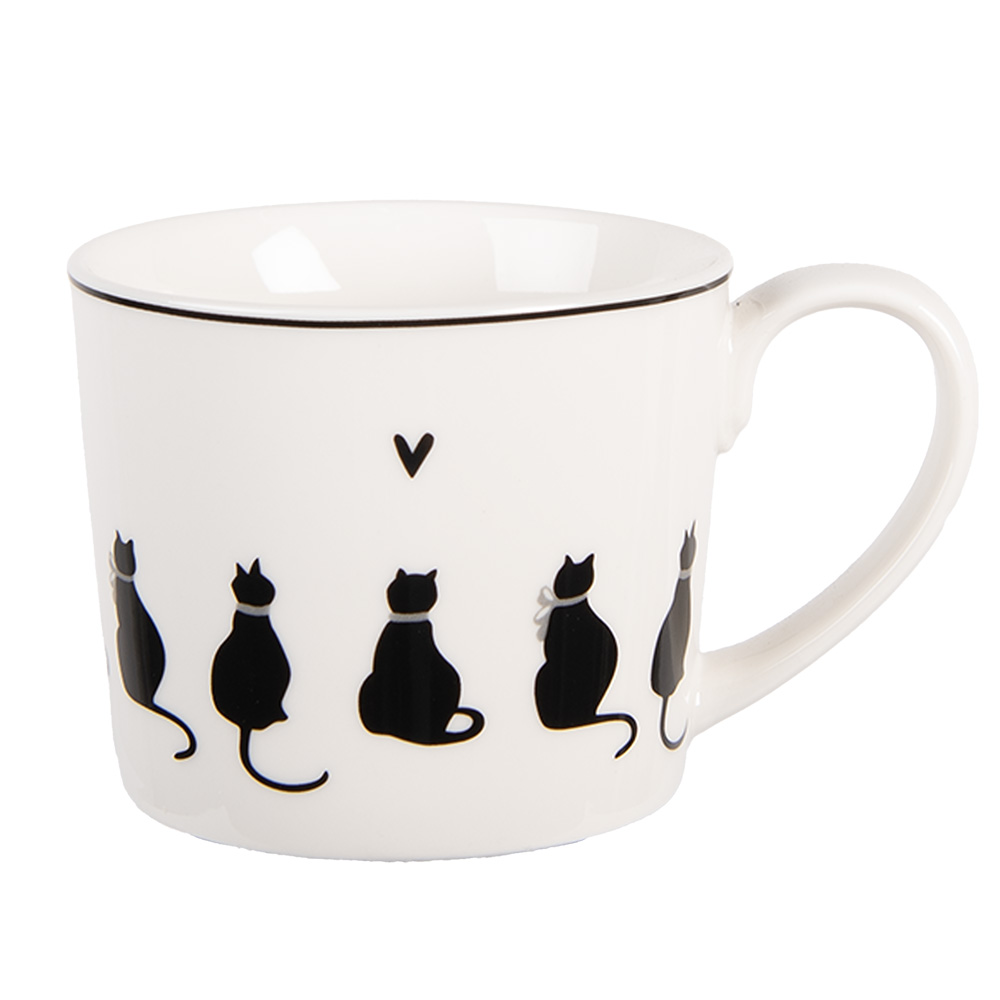 [PWSMU0001] Tazza Bianco Nero 12x8x7 cm / 275 ml