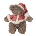 Orso di Natale Marrone Rosa 19x19x30 cm