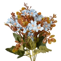 [6PL0380BL] Fleur artificielle Bleu Vert 10x10x33 cm