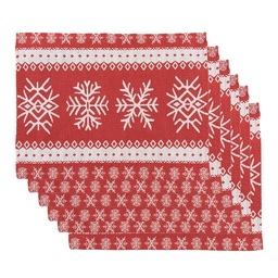 [KT040.161] Set de table sets (6) Rouge Blanc 33x45 cm