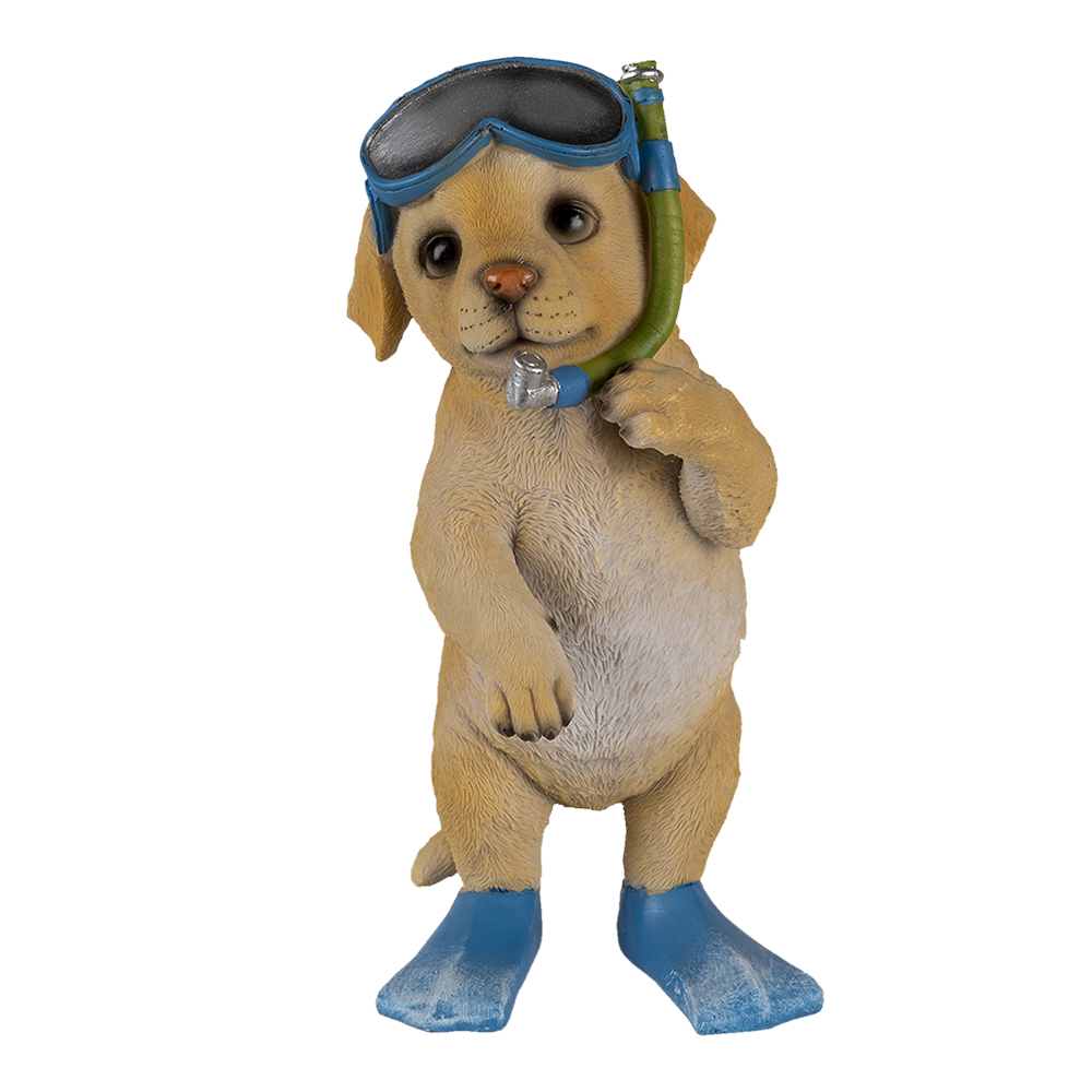 Decoratie hond 11x11x23 cm