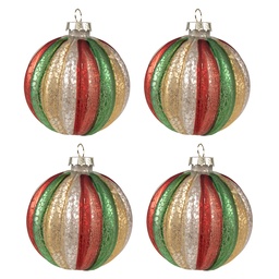 [6GL2737GG] Doos kerstballen Ø 8x8 cm (set 4)
