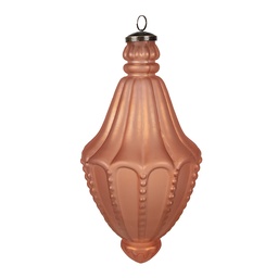 [6GL4518] Boule de Noël Orange Ø 14x26 cm