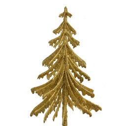 [65800] Dekoration Weihnachtsbaum Goldfarbig 17x8x37 cm