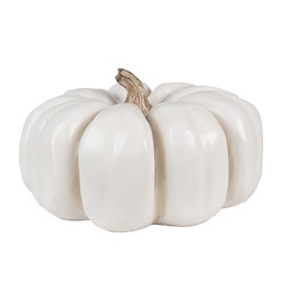 [6PR4366] Decorazione Zucca Bianco Ø 27x16 cm