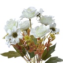 Artificial Flower White Green 15x8x30 cm