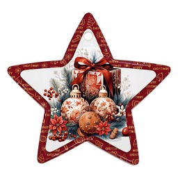 [6CE2490] Sous-verre Beige Rouge 12x12x1 cm