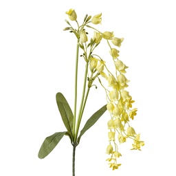 [5PL0161Y] Decorative Artificial Branch with flowers Yellow Green 15x6x80 cm