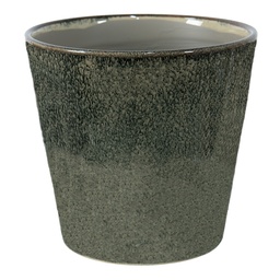 [6CE1407XL] Vaso Porta Pianta Verde Ø 19x18 cm