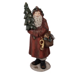 [5MG0071] Decorazione Natalizie Babbo Natale Rosso Verde 39x30x93 cm