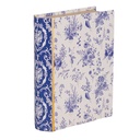 Schachtel in Buchform Weiß Blau 17x14x5 cm