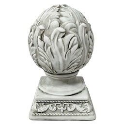 [6TE0589] Decoration Ornament Grey Ø 13x20 cm