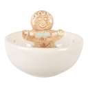 Plat de service Blanc Marron Ø 13x9 cm / 250 ml