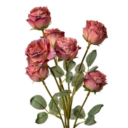 [6PL0391P] Branche de décoration avec fleurs Rose Vert 8x8x55 cm