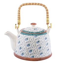 [6CETE0046] Teapot with Infuser Blue 18x14x12 cm / 700 ml
