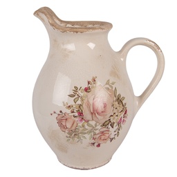 [6CE2236M] Brocca Decorativa Beige Rosa 21x16x24 cm
