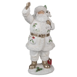 [6PR4295] Decoration Weihnachtsmann Weiß 21x23x43 cm