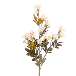 [5PL0311W] Decorazione ramo con fiori Bianco 100 cm