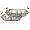 Cesti Marrone (set 2) 40x34x14 / 36x30x13 cm