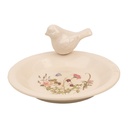 Mangiatoia per uccelli Beige Rosa Ø 21x10 cm