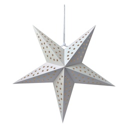 [6PA0512LW] Décoration de Noël Étoile Blanc 60x22x60 cm