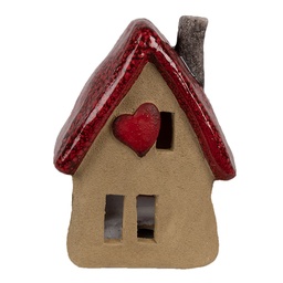 [6CE1776] Decorazione casa Marrone Rosso 12x9x16 cm